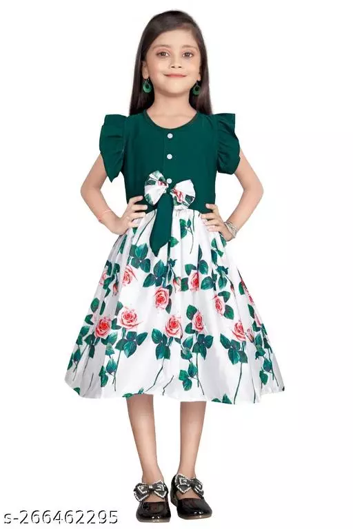 Buy New stylish Green floral Baby Girls Dress/Frocks (GIF) 2 PCS COMBO  Online In India At Discounted Prices